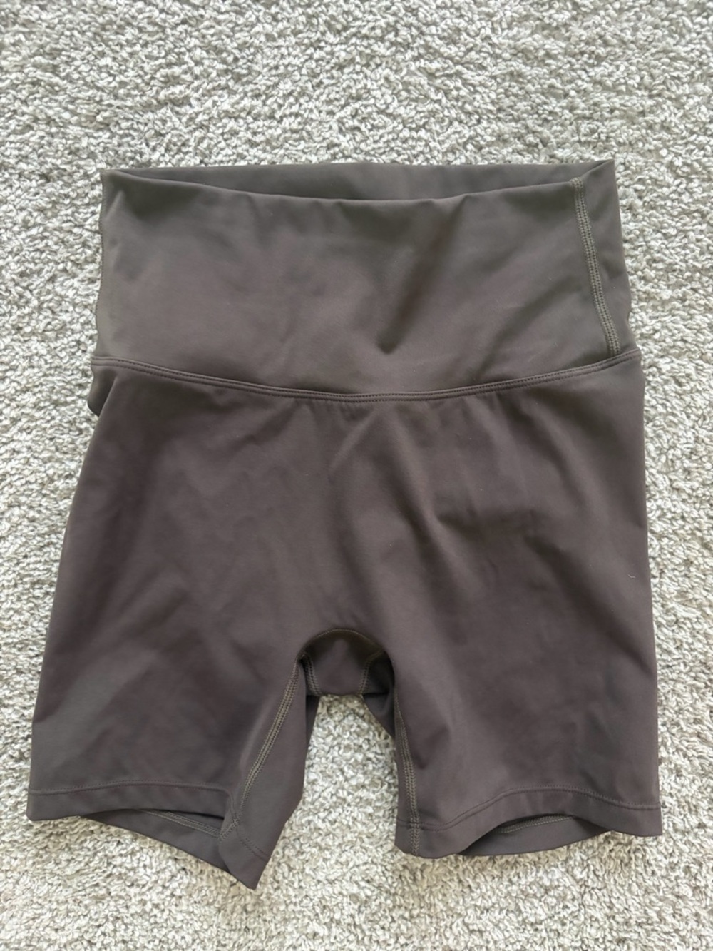 Adanola High-Rise Bike Shorts in Dark Brown and Tank